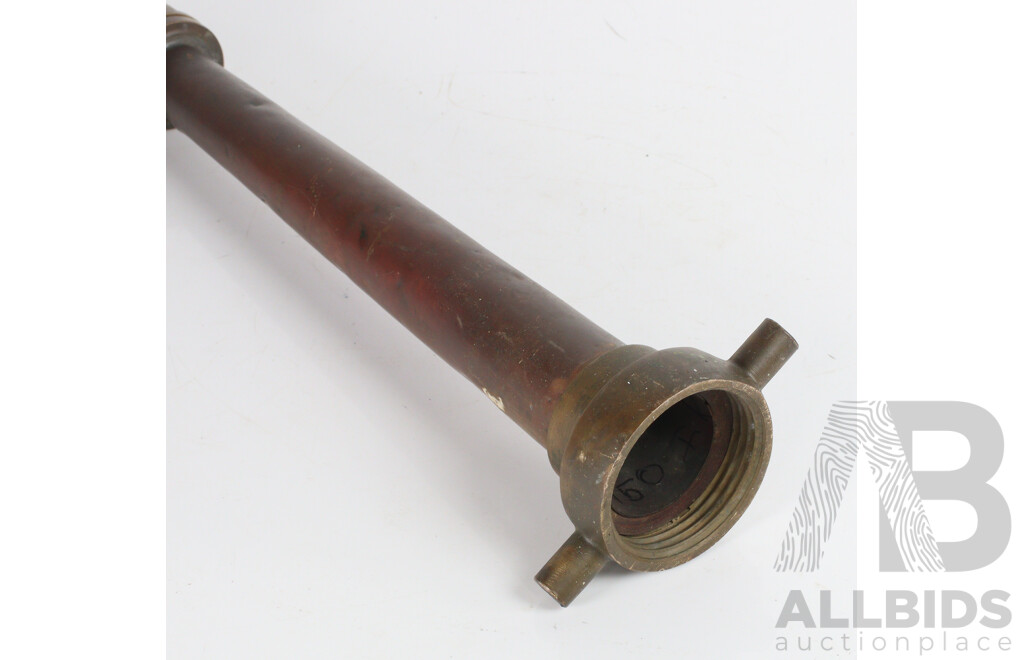 Pair of Graduated Brass Fire Hose Nozzles