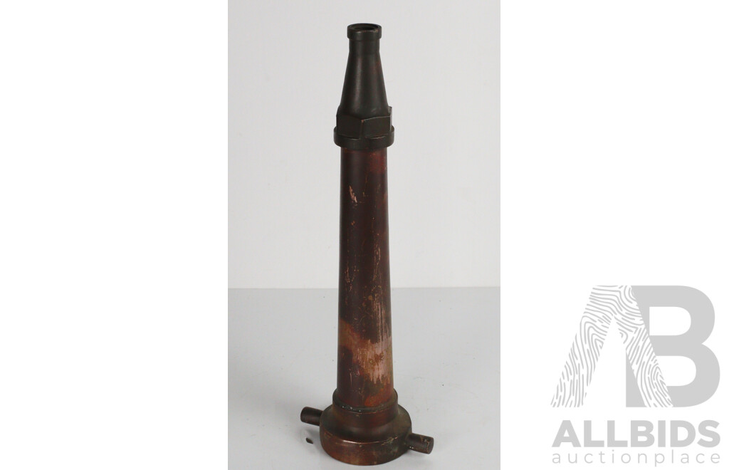 Pair of Graduated Brass Fire Hose Nozzles
