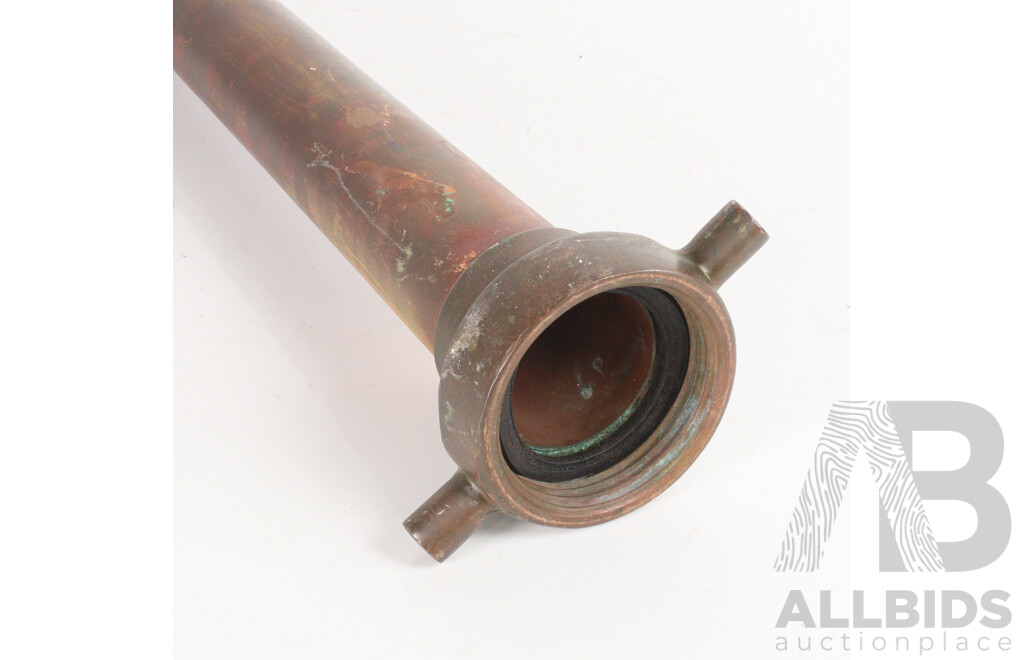 Pair of Graduated Brass Fire Hose Nozzles
