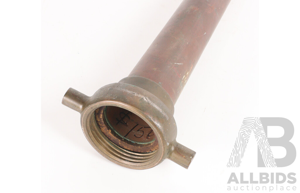 Vintage Brass Fire Hose Nozzle