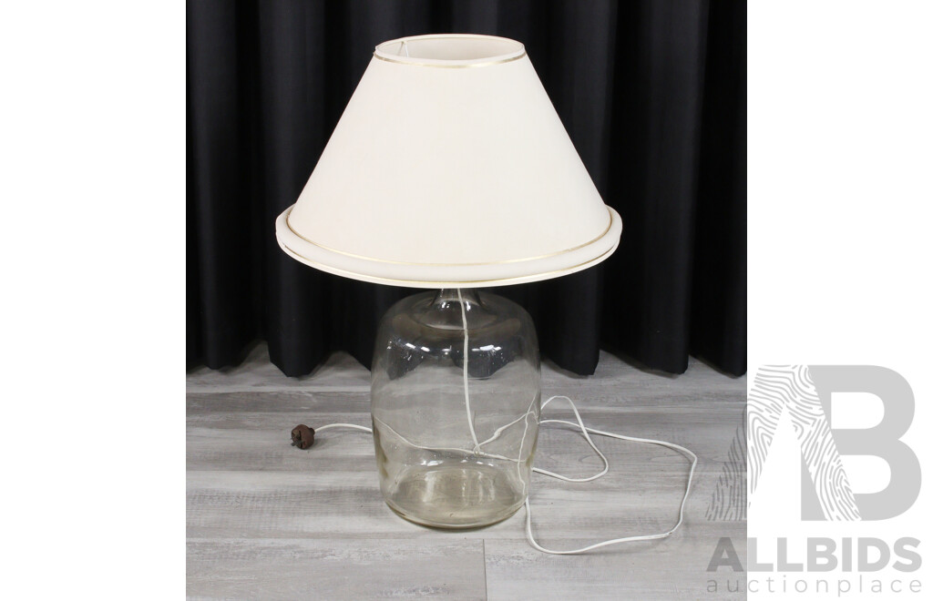 Oversized Glass Bottle Based Lamp