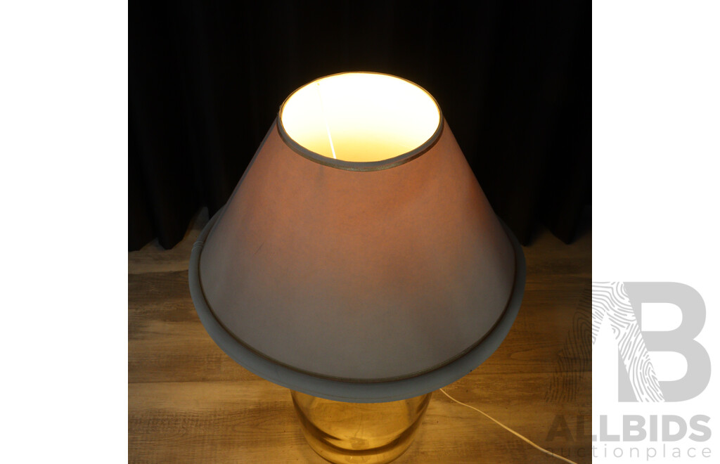 Oversized Glass Bottle Based Lamp