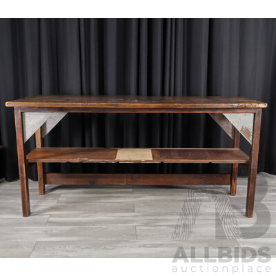 Industrial Timber Works Bench