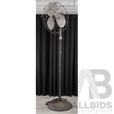 Vintage Industrial Floor Fan by Electricity Meter & Allied Industries Ltd - Email.LTD