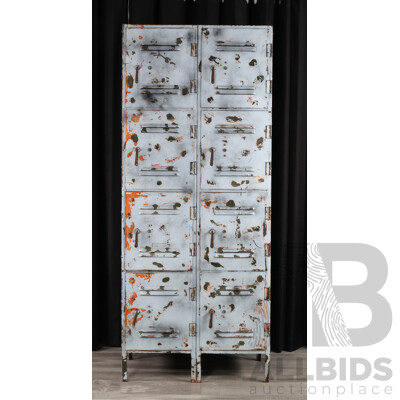 Vintage Metal Eight Bay Locker