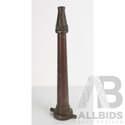 Vintage Brass Fire Hose Nozzle