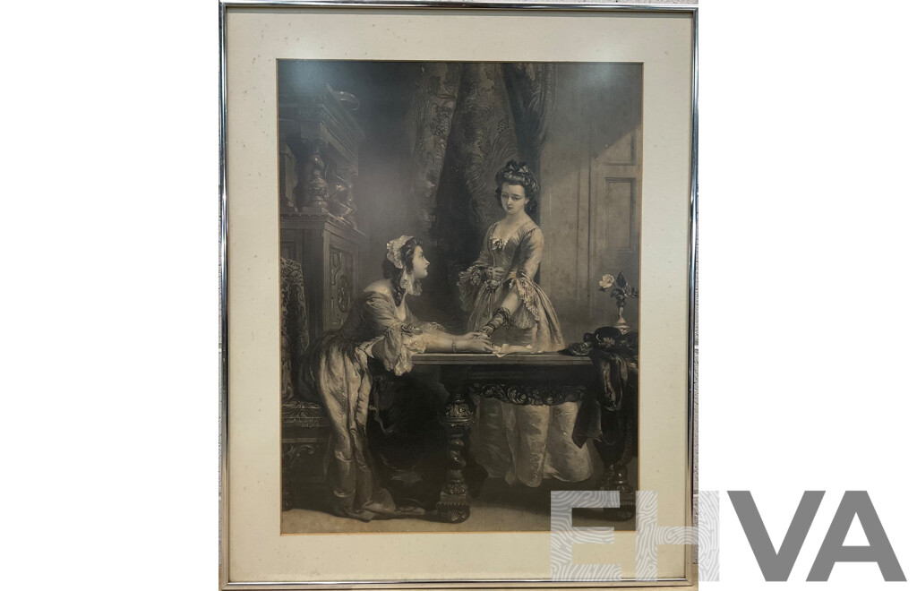 John Sartain After Frank Stone, the Gentle Warning Print with Frame (60x74x2cm)