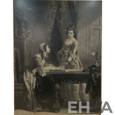 John Sartain After Frank Stone, the Gentle Warning Print with Frame (60x74x2cm)