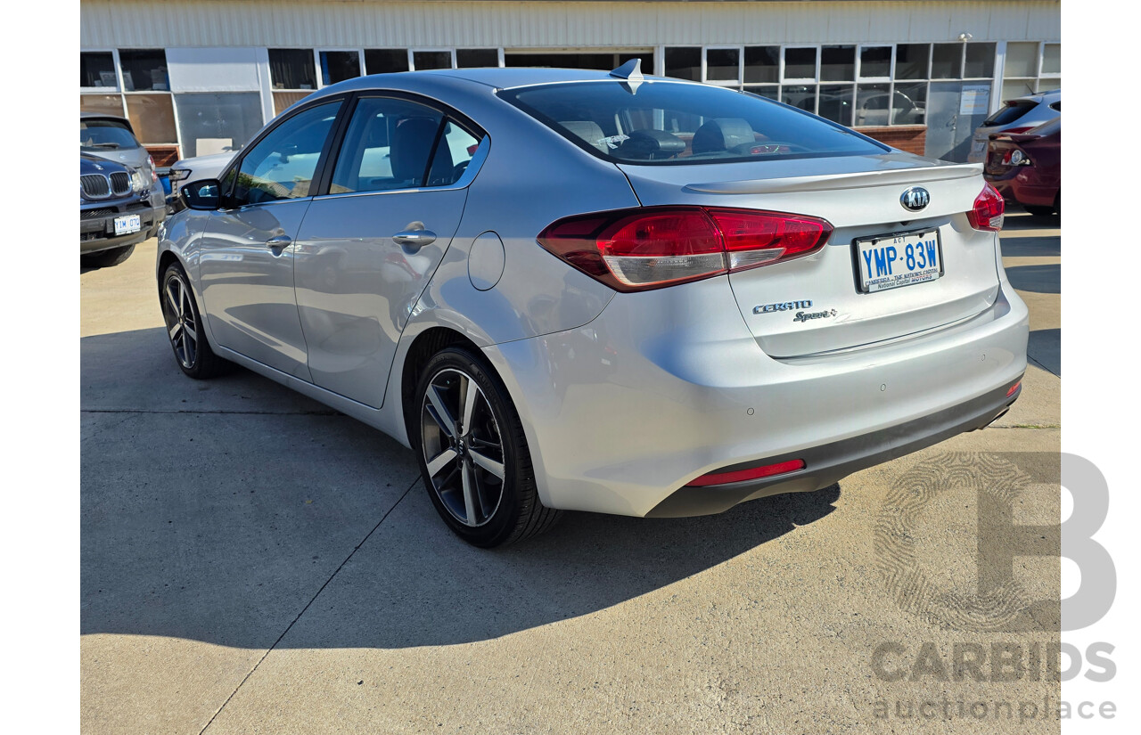 01/2018 Kia Cerato SPORT FWD YD 4D Sedan Silver 2.0L
