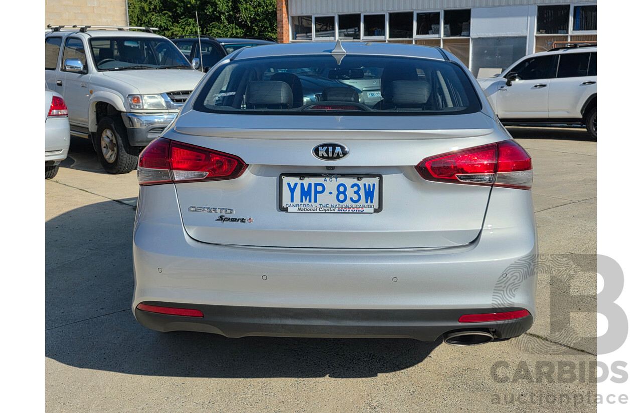 01/2018 Kia Cerato SPORT FWD YD 4D Sedan Silver 2.0L