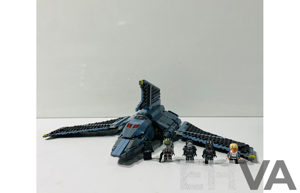 Mostly Built LEGO Star Wars Set #75314 the Bad Batch Attack Shuttle Set Including Most of the Minifigures and Omega Minifigure