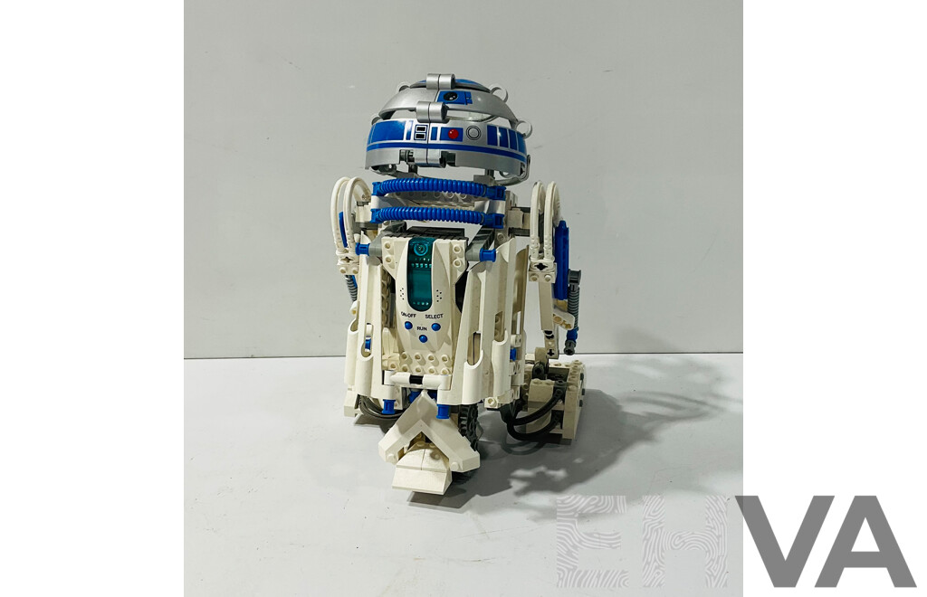 Partially built LEGO Mindstorms R2D2
