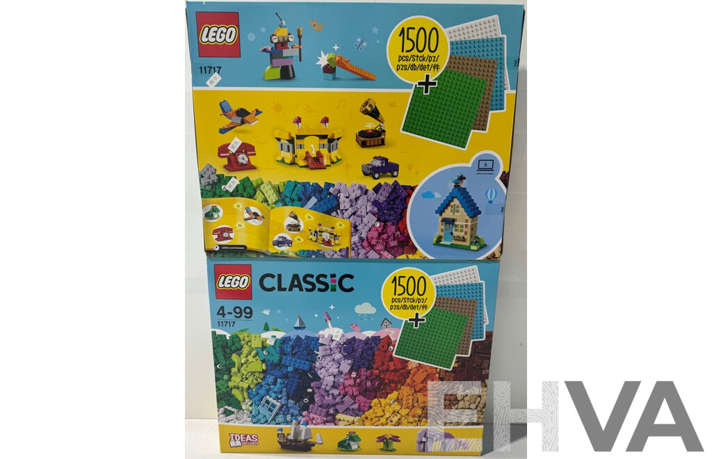 Two Retried Lego Sets, New Old Stock, 1500 Building Set 11717, New Sealed in Box