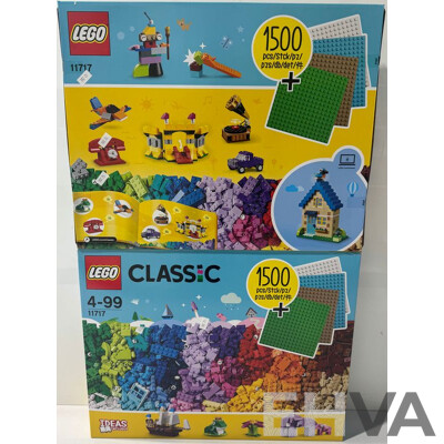 Two Retried Lego Sets, New Old Stock, 1500 Building Set 11717, New Sealed in Box
