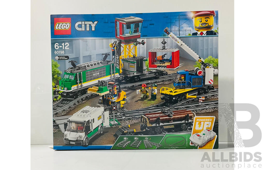 Retried Lego Set, New Old Stock, City, Powered Up Train Set, 60198, New Sealed in Box
