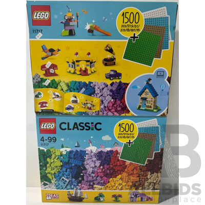 Two Retried Lego Sets, New Old Stock, 1500 Building Set 11717, New Sealed in Box