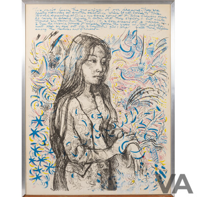 Donald Friend, (20th Century, Australian, 1915-1989), We Ought Learn the Meaning of Our Dreams (1977), Artist's Proof & Signed, Colour Lithograph, 68 x 53 cm (frame)