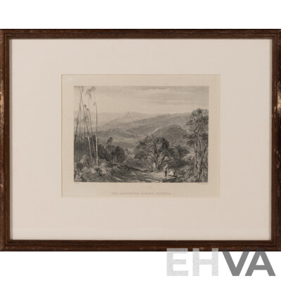 John Skinner Prout, (19th C., British, 1805-1876), Mount Macedon, Victoria & Three More Works, Vintage Hand Coloured Steel Engraving Prints of Originals, 29.5 x 37 cm (frames) (4)