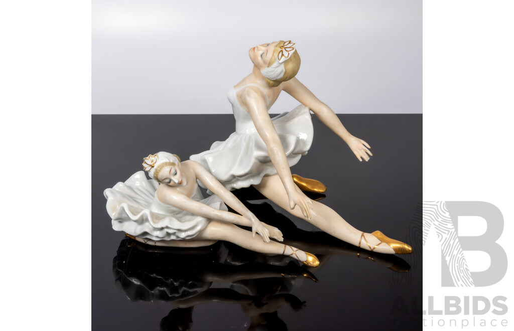 Two Porcelain Ballerina Figures