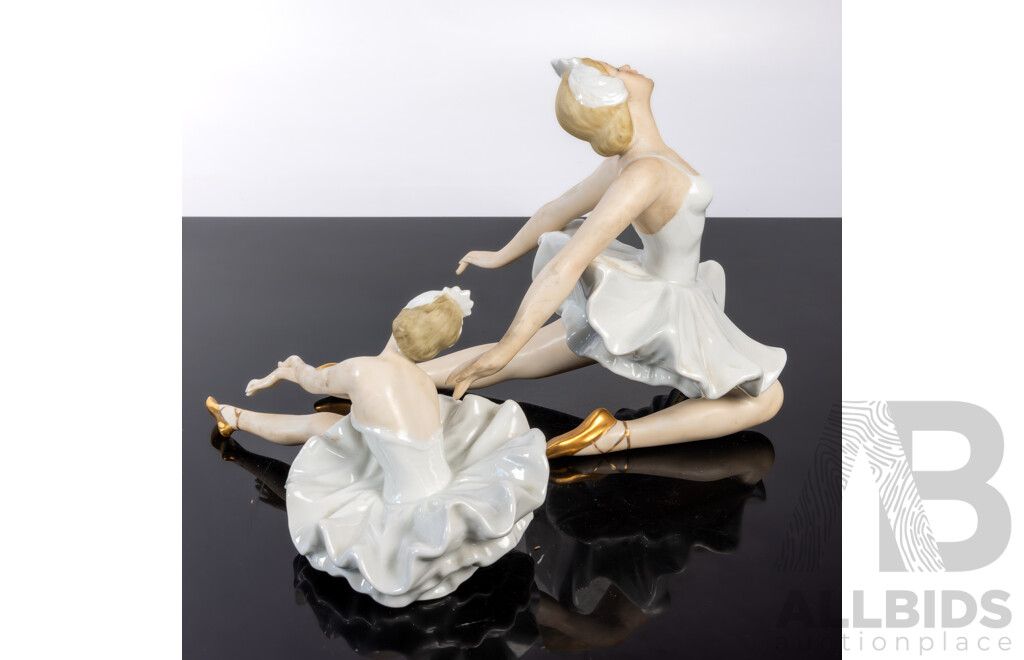 Two Porcelain Ballerina Figures