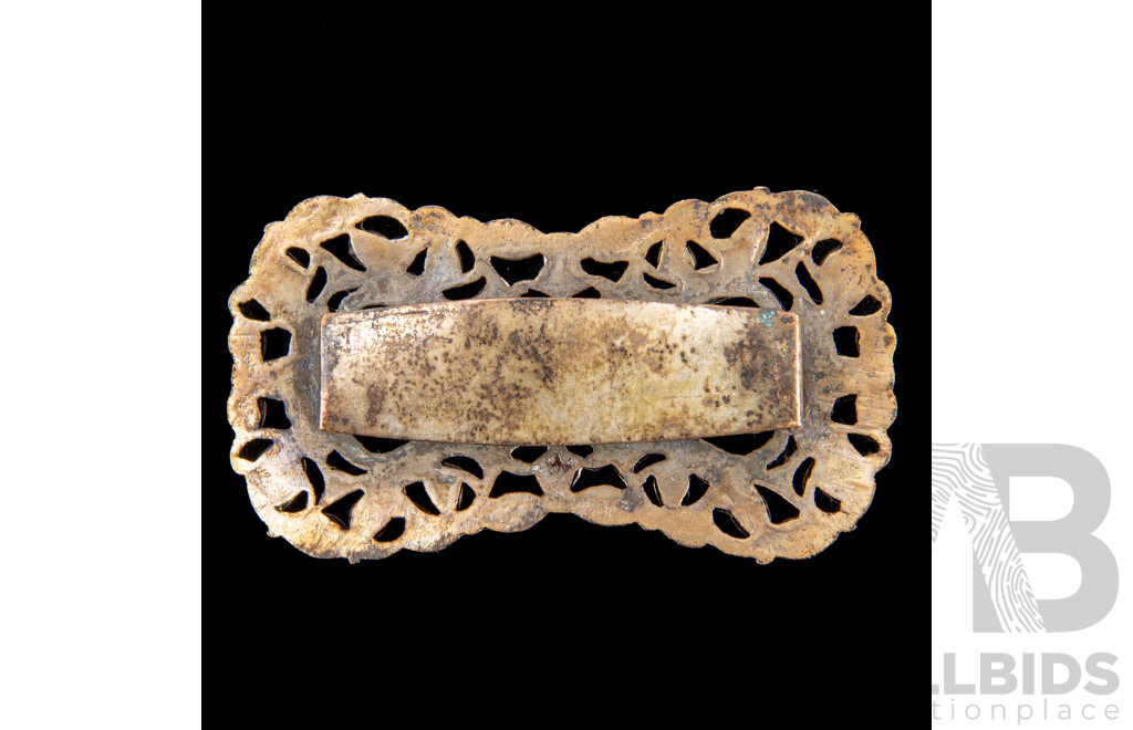 Antique Polki Diamond Sino-Tibetan Slider Belt Buckle