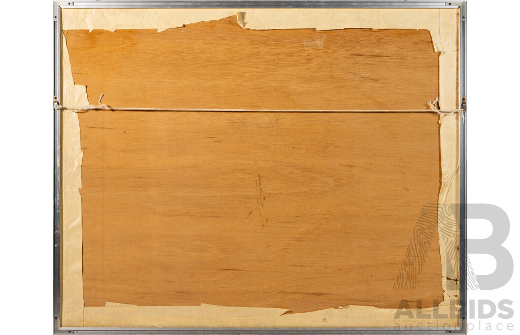 Artist Unknown, (20th Century, Balinese), Workers in the Fields, Original Vintage Handpainted Ink & Pigment on Canvas Cloth Backed on Thin Wooden Panel, 67 x 82 cm (frame)