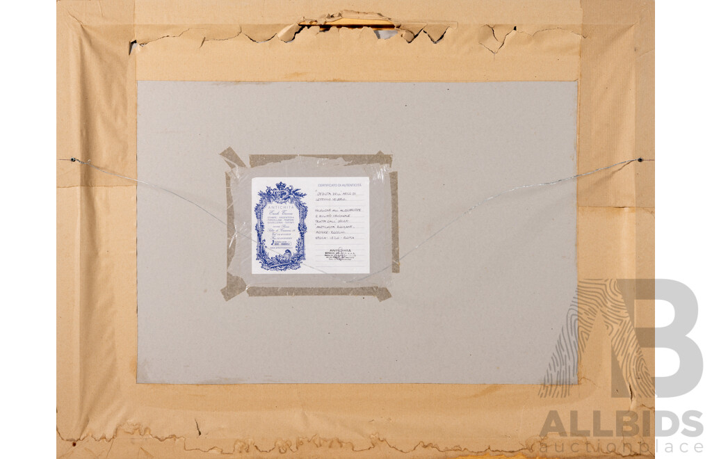 Luigi Rossini, (19th Century, Italian, 1790-1857), Veduta Dell Arco Di Settimio Severo], [View of the Arch of Septimius Severus], Original Etching Copy From Rossini's Antichita' Romane, 67 x 87 cm (frame)