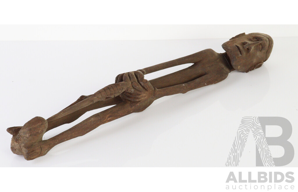 Antique Hand Carved Wooden West Papuan Asmat Ancestor Figure