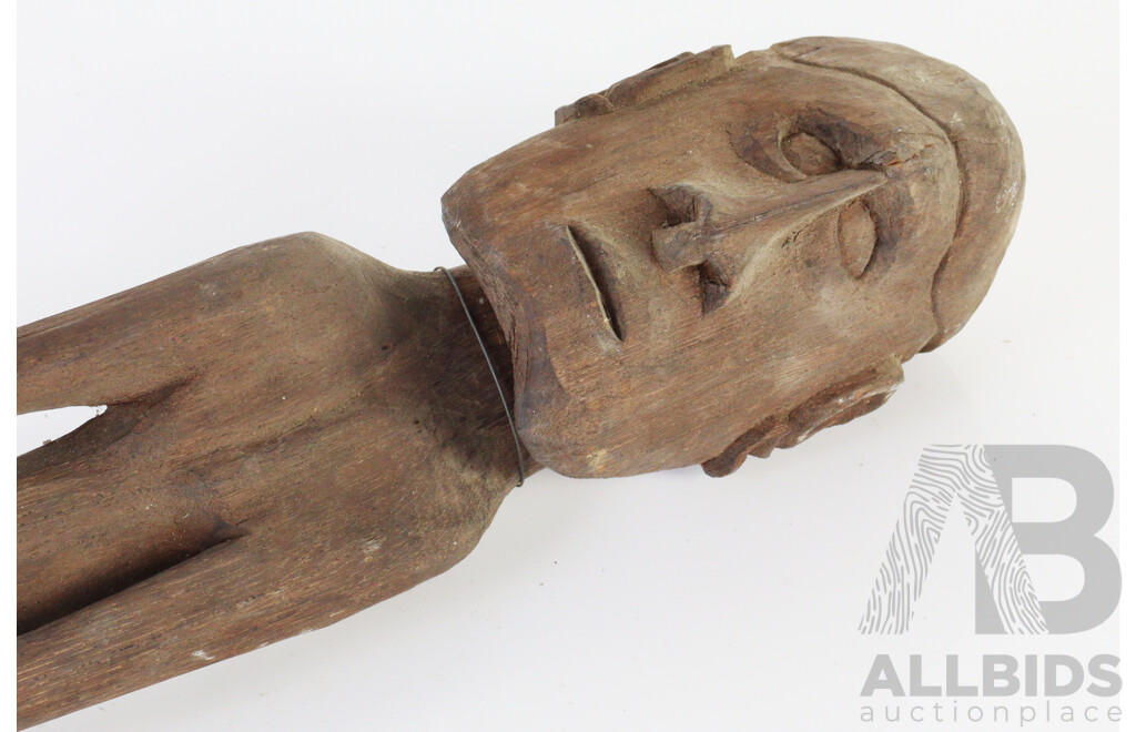 Antique Hand Carved Wooden West Papuan Asmat Ancestor Figure