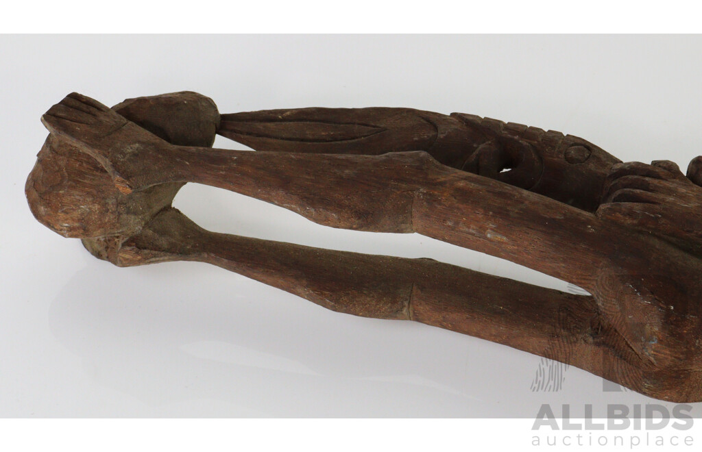 Antique Hand Carved Wooden West Papuan Asmat Ancestor Figure