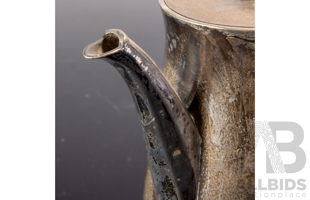 Antique English Sterling Silver Teapot with Ivory Handle, Garrards, London,.1881
