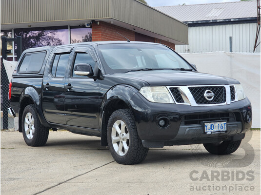 10/2012 Nissan Navara ST (4x4) D40 MY12 Dual Cab P/Up Black 2.5L