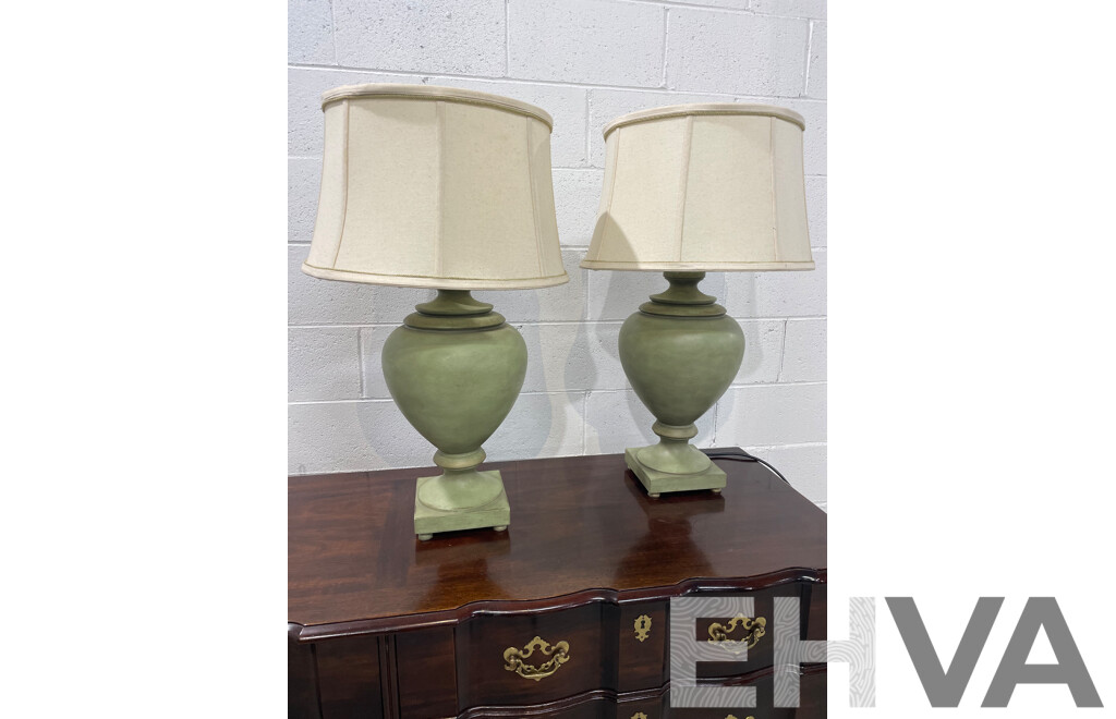 Pair of StyleCraft Oldsbury Green Table Lamp  