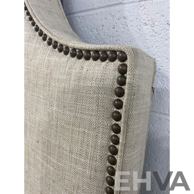 COX MANUFACTURING Padded Head Board with Stud Detailing