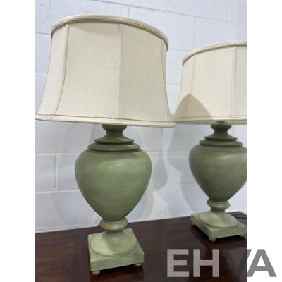 Pair of StyleCraft Oldsbury Green Table Lamp  