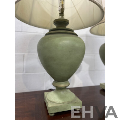 Pair of StyleCraft Oldsbury Green Table Lamp  