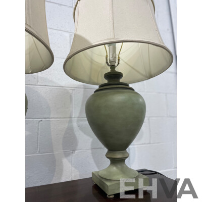 Pair of StyleCraft Oldsbury Green Table Lamp  