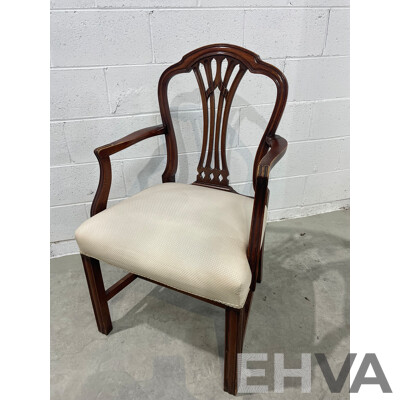 Victorian Style Side Chair, Armchair and Balloon Back Chair - Lot of 3