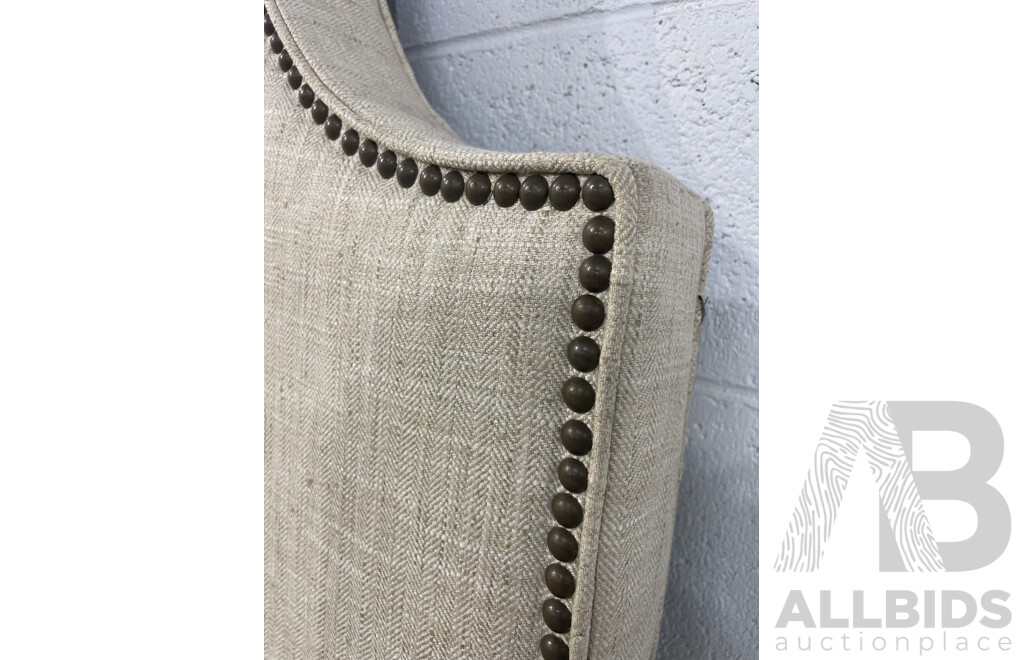 COX MANUFACTURING Padded Head Board with Stud Detailing