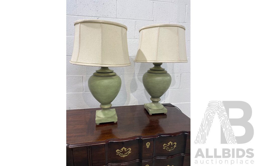 Pair of StyleCraft Oldsbury Green Table Lamp  