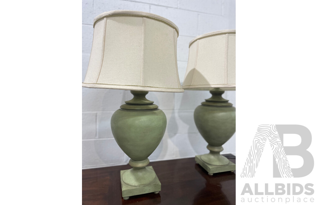 Pair of StyleCraft Oldsbury Green Table Lamp  