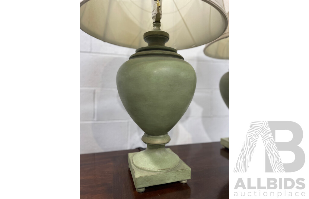 Pair of StyleCraft Oldsbury Green Table Lamp  