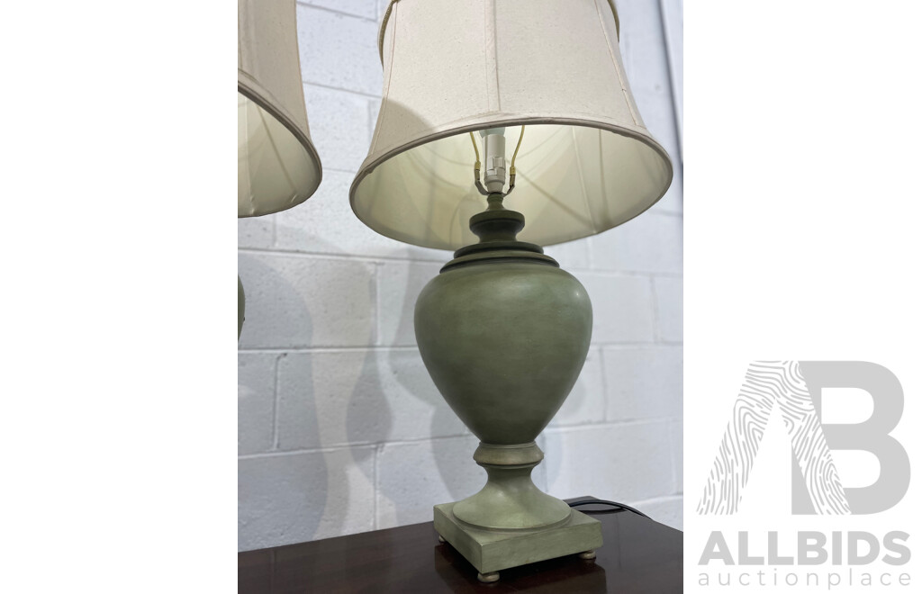 Pair of StyleCraft Oldsbury Green Table Lamp  