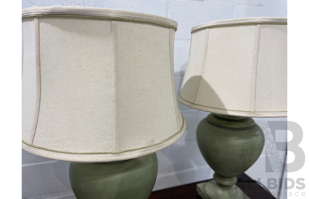 Pair of StyleCraft Oldsbury Green Table Lamp  