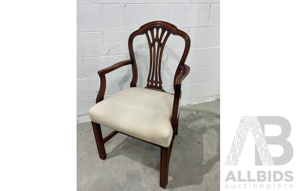 Victorian Style Side Chair, Armchair and Balloon Back Chair - Lot of 3