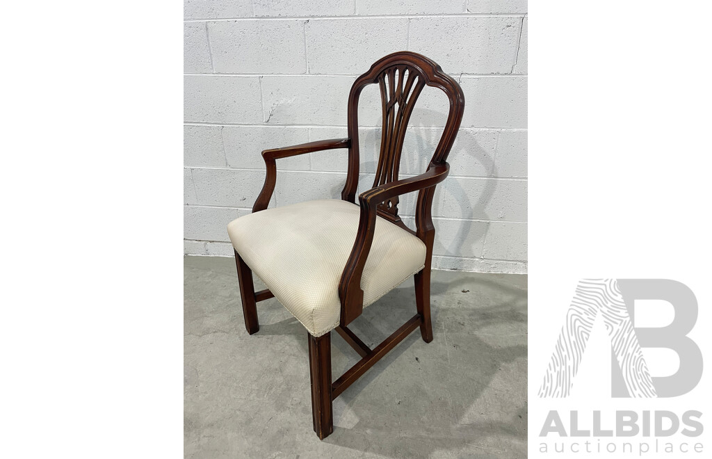 Victorian Style Side Chair, Armchair and Balloon Back Chair - Lot of 3