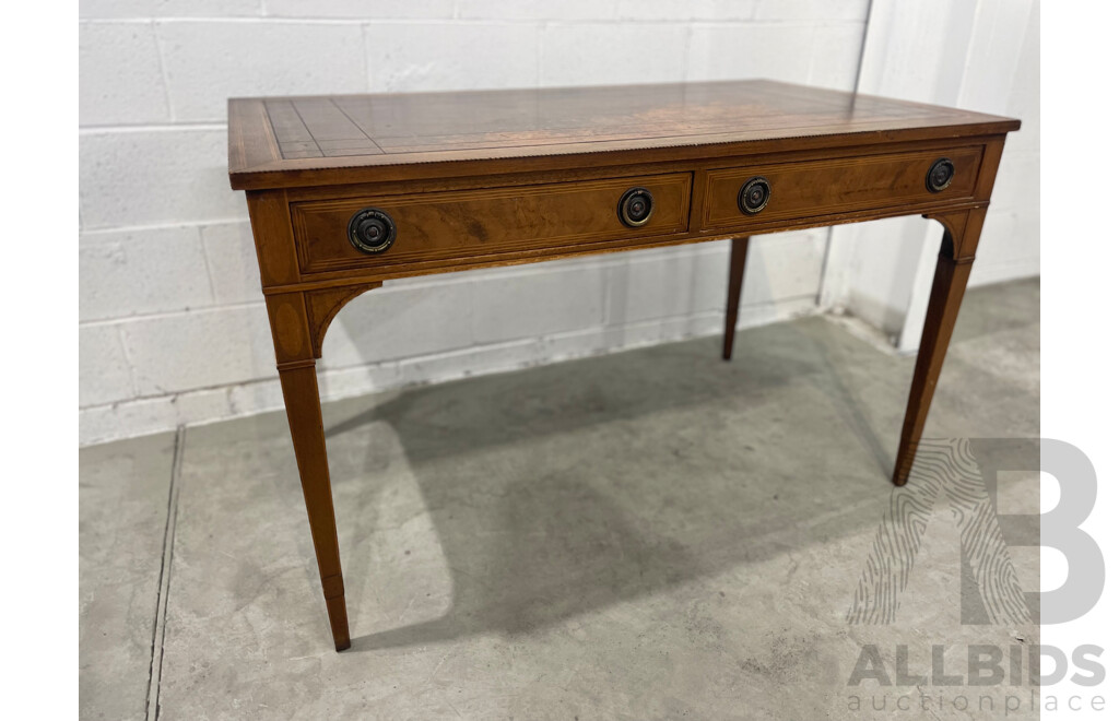 Leather Inlaid Office Desk