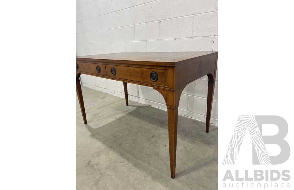 Leather Inlaid Office Desk