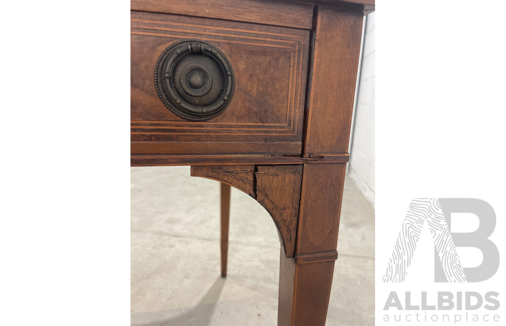 Leather Inlaid Office Desk
