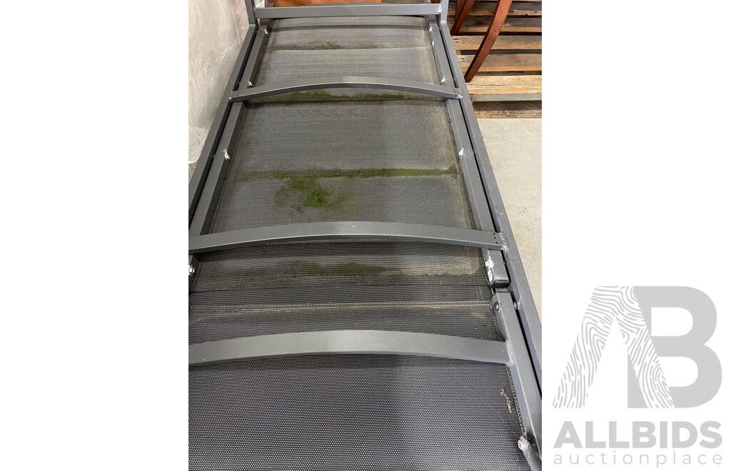 Aluminium Sunlounge Charcoal - Lot of 2 